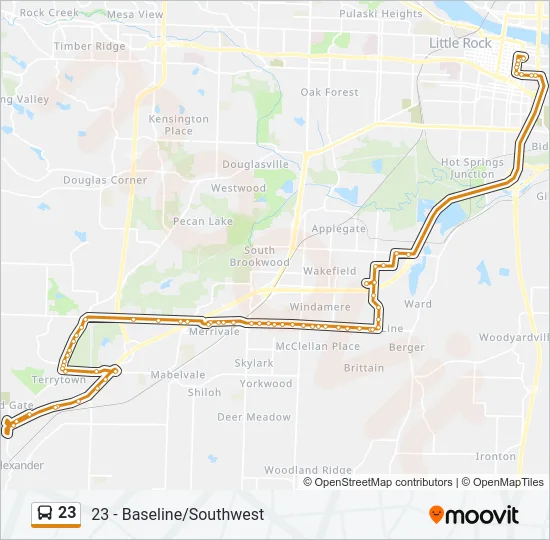 23 Bus Line Map