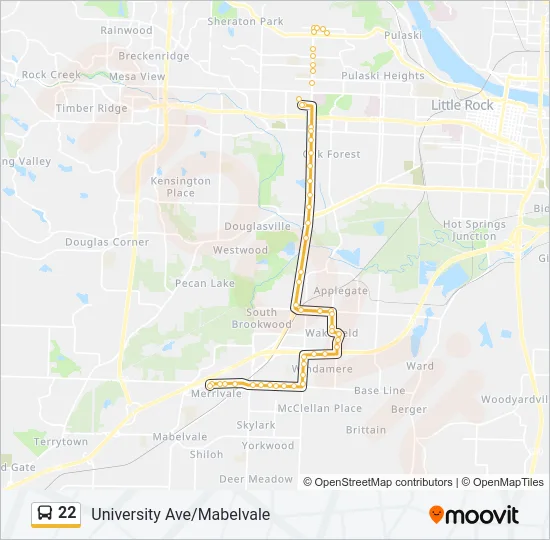22 Bus Line Map