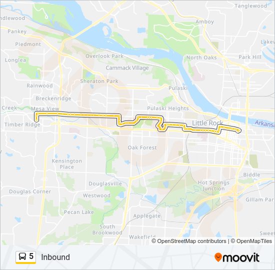 5 Bus Line Map