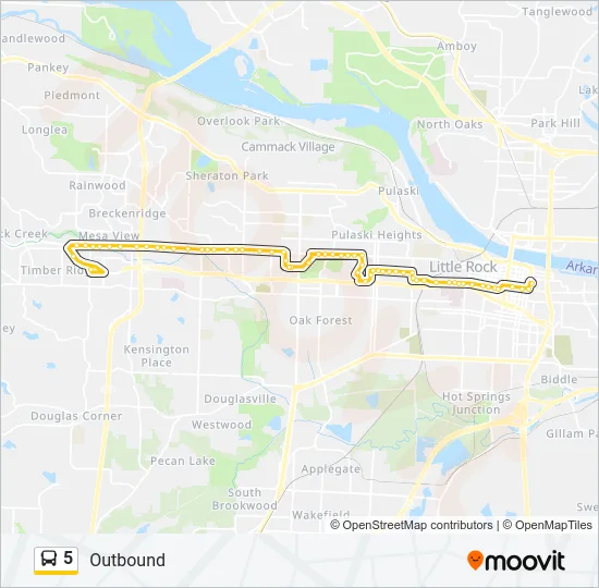 5 Bus Line Map