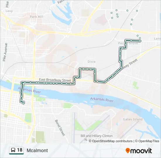 18 Bus Line Map