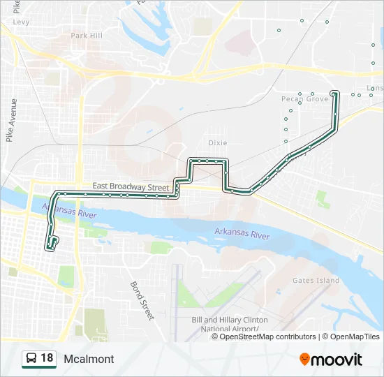 18 Bus Line Map