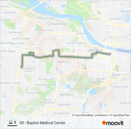 3 Bus Line Map