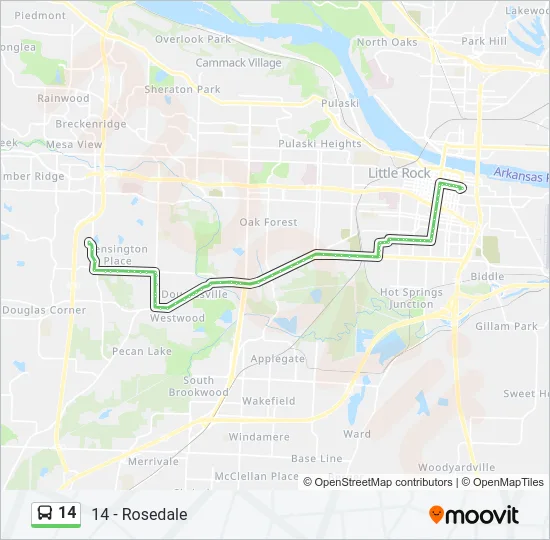14 Bus Line Map