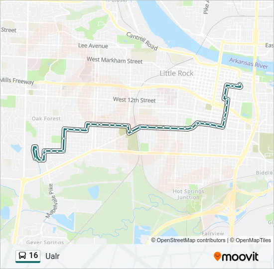 16 Bus Line Map
