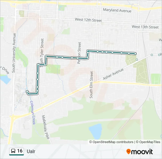 16 Bus Line Map