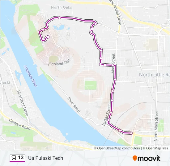 13 Bus Line Map