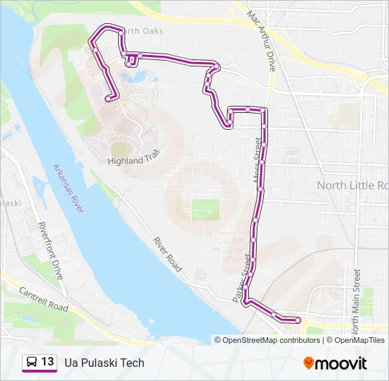 13 Bus Line Map