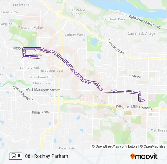 8 Bus Line Map
