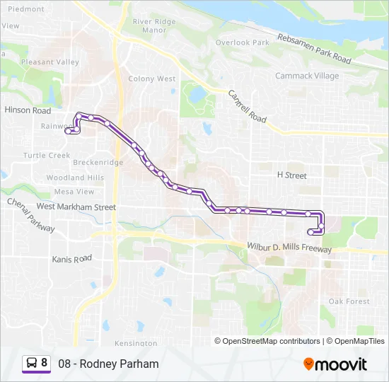 8 Bus Line Map