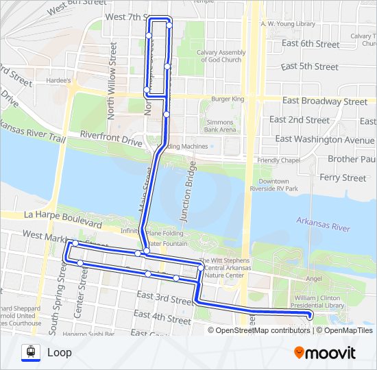 BLUE LINE STREETCAR streetcar Line Map