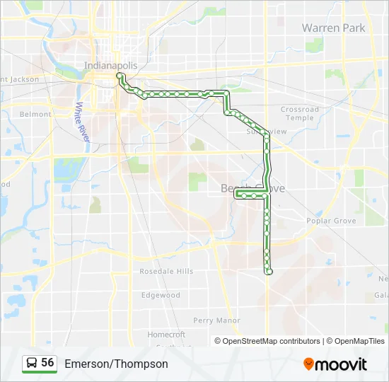 56 Bus Line Map