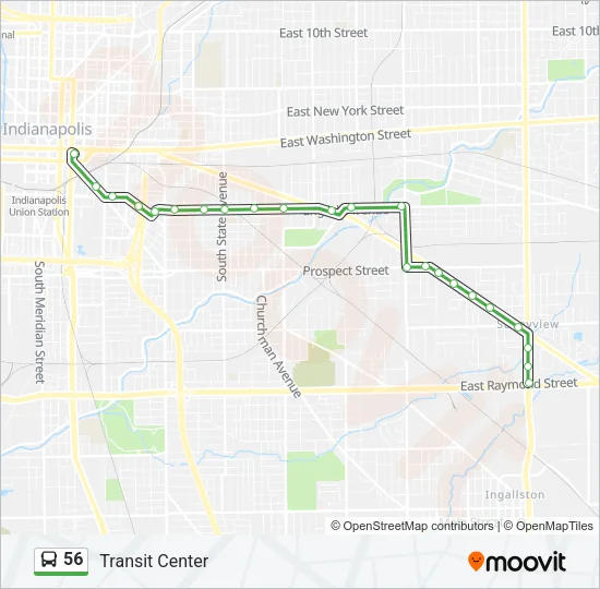 56 Bus Line Map