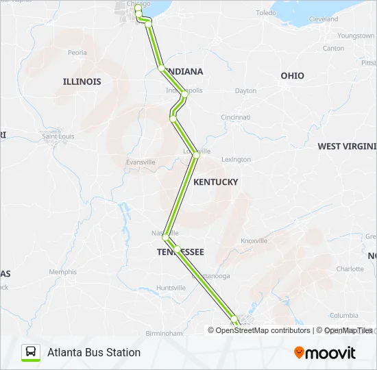 FLIXBUS 2512 Bus Line Map