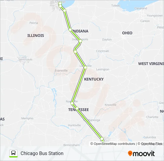 FLIXBUS 2512 Bus Line Map