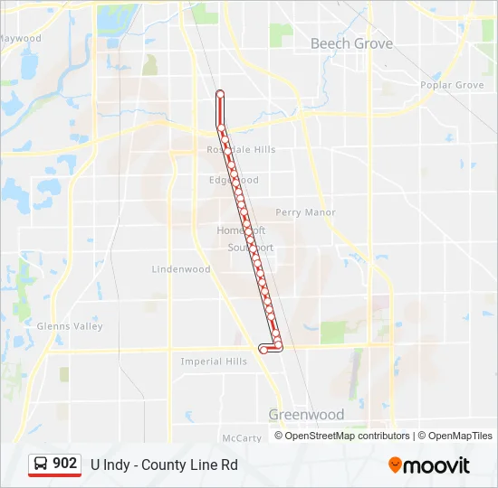 Mapa de 902 de autobús