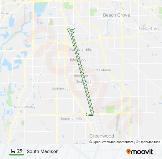 29 Bus Line Map