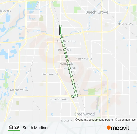 29 Bus Line Map