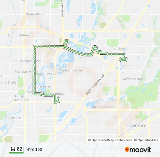 82 Bus Line Map