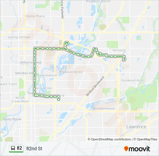 82 Bus Line Map