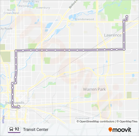 92 Bus Line Map