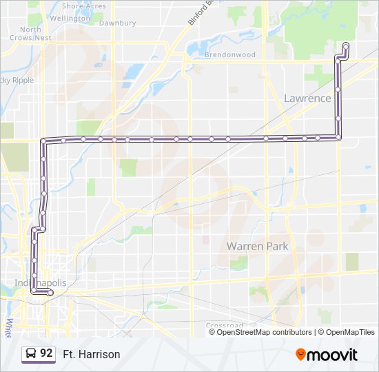 92 Bus Line Map