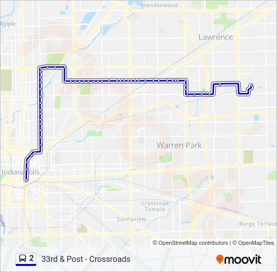 2 Bus Line Map