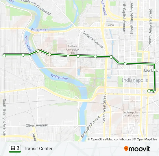 3 Bus Line Map