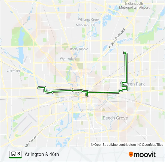3 Bus Line Map