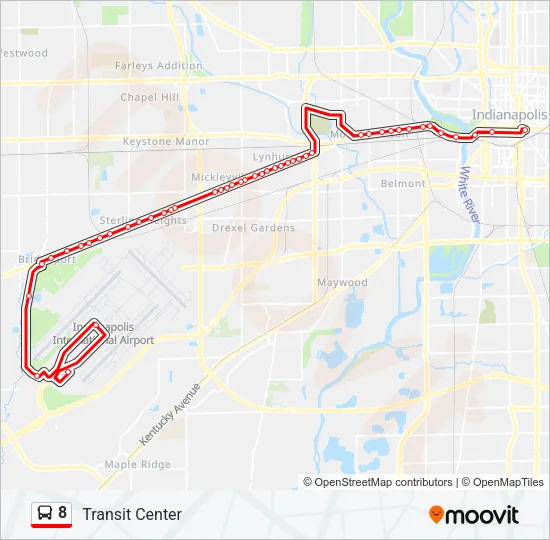 8 Bus Line Map