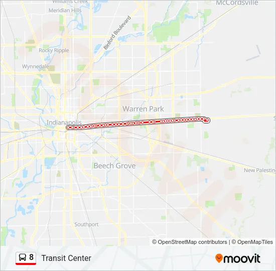 8 Bus Line Map