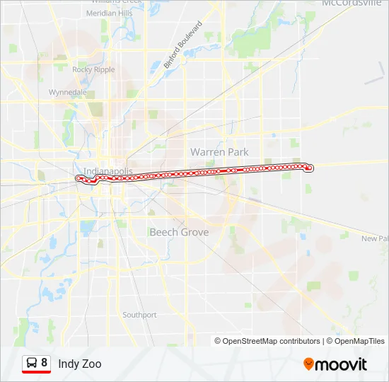 8 Bus Line Map