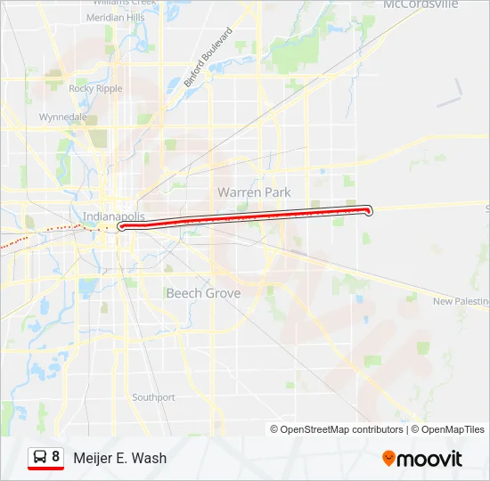 8 Bus Line Map