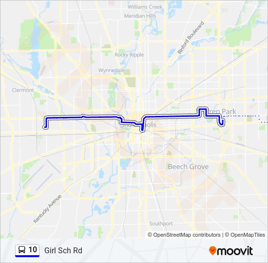 Mapa de 10 de autobús