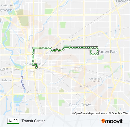 11 bus Line Map