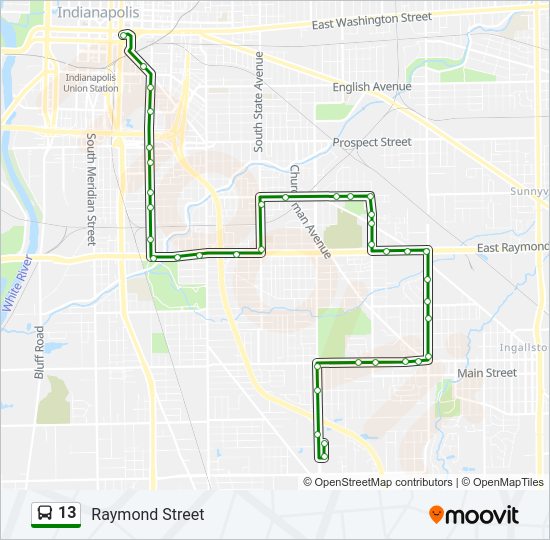 Mapa de 13 de autobús