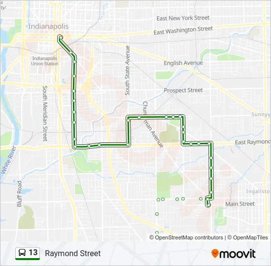 13 Bus Line Map