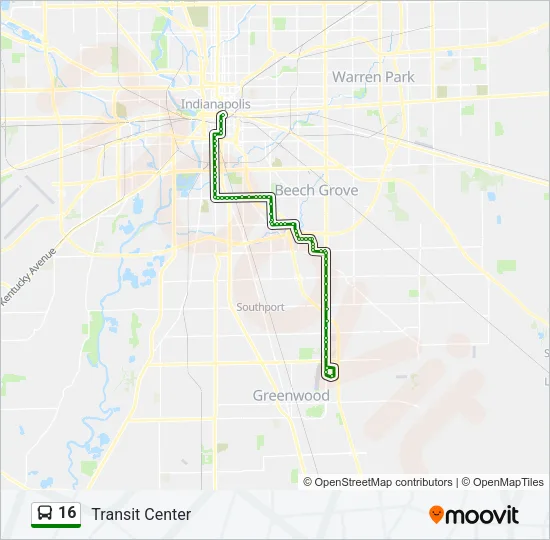 16 Bus Line Map