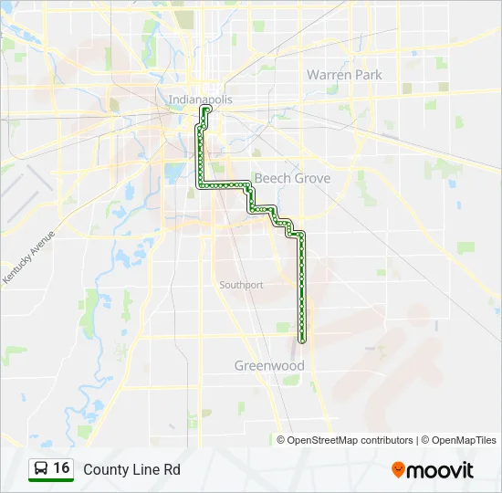 16 Bus Line Map