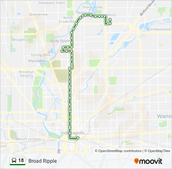 18 Bus Line Map