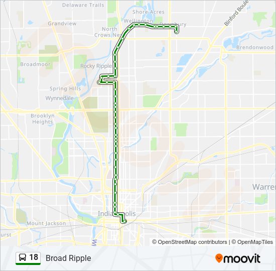 18 bus Line Map