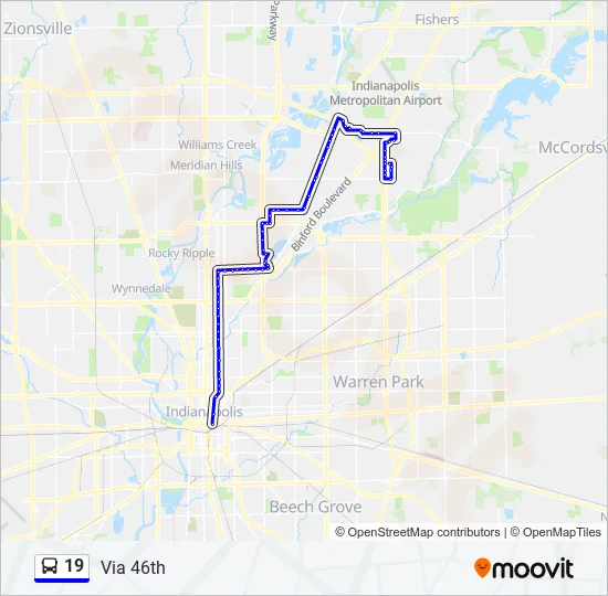19 Bus Line Map