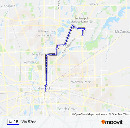19 Bus Line Map