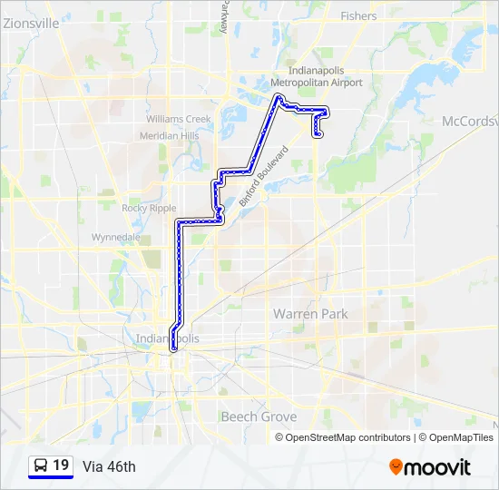 19 Bus Line Map