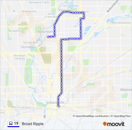 19 Bus Line Map