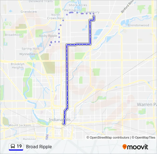 19 Bus Line Map