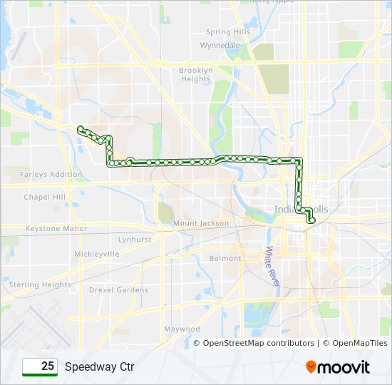 25 bus Line Map