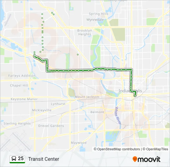 25 Bus Line Map