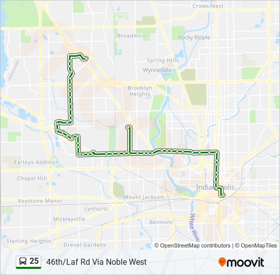 Mapa de 25 de autobús