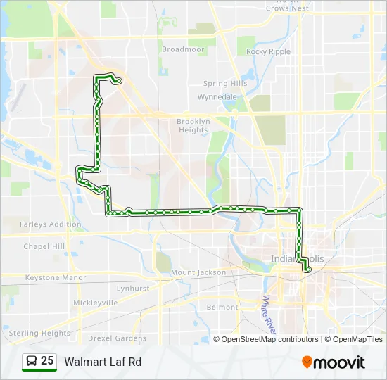 25 Bus Line Map